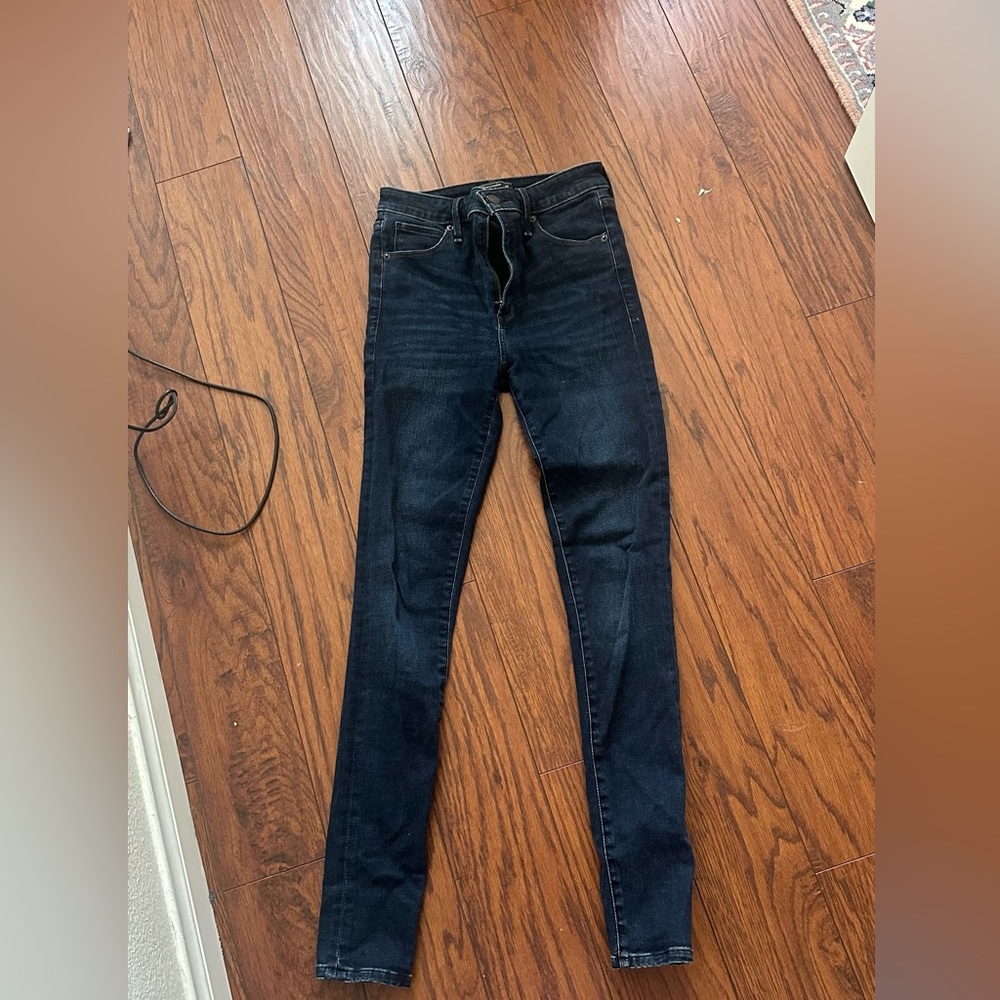Abercrombie size 24 dark wash super skinny jeans